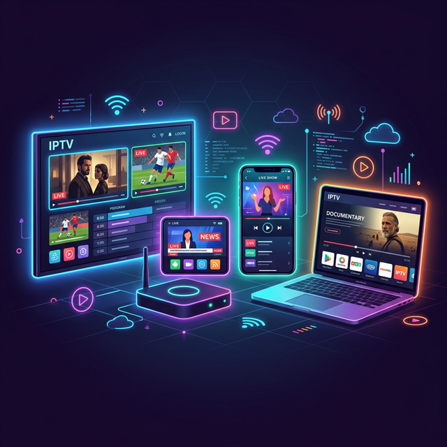 Dispositivos compatíveis com IPTV: Smart TV, TV Box, celular e computador